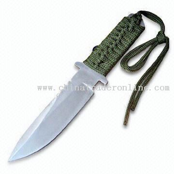 Hunting Knife with 440C Blade and Cord